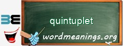 WordMeaning blackboard for quintuplet